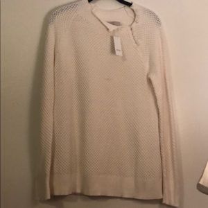 NWT Loft Cream Mock Neck Sweater